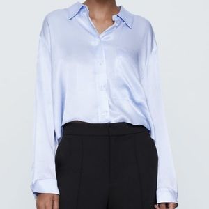 Zara cropped button down. Size M